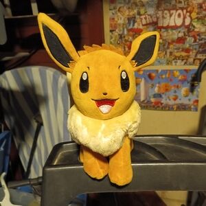 Pokemon Eevee Stuffed Animal - Brown and Cream